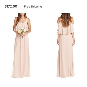 Caitlin Cold Shoulder Chiffon Gown